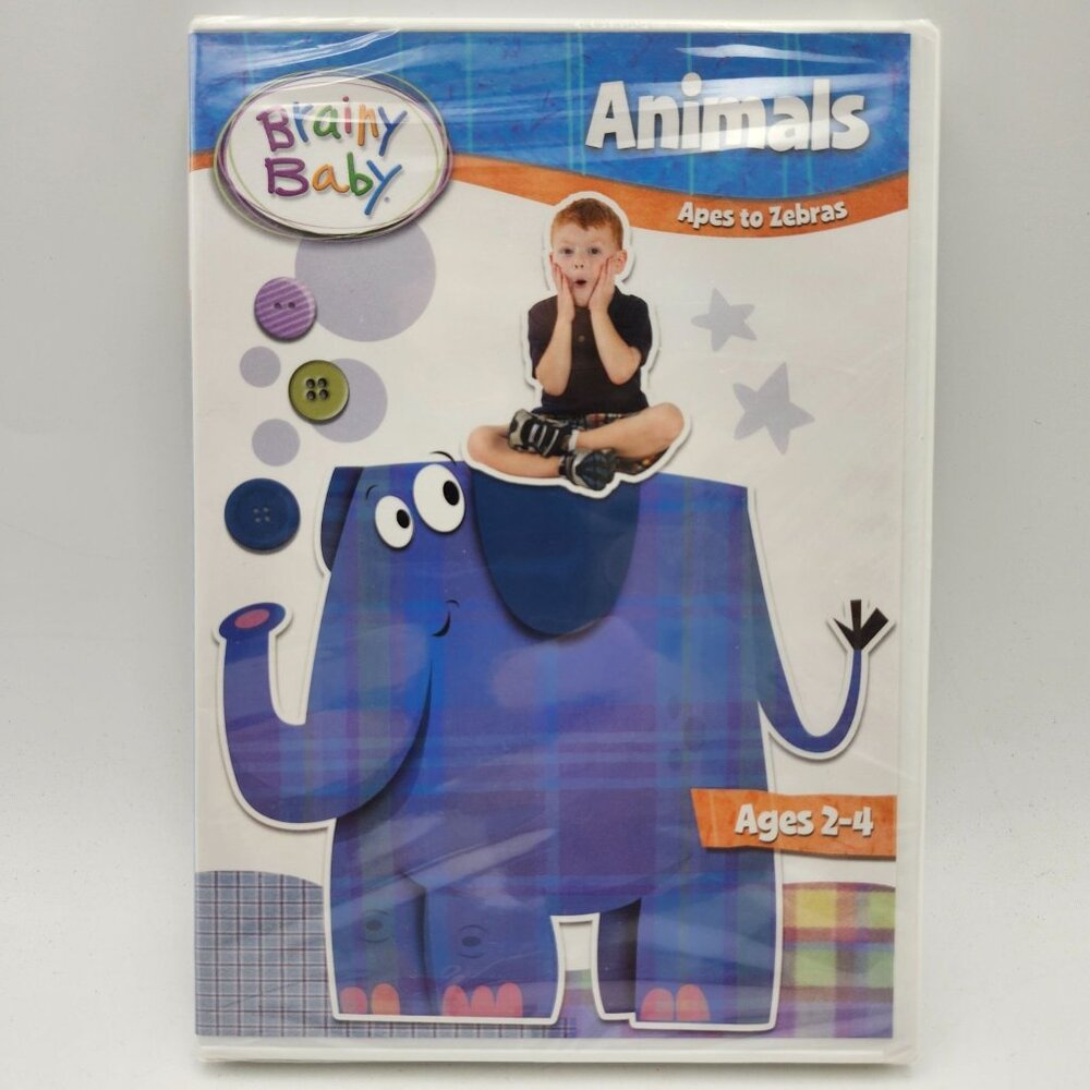 Brainy Baby Animals DVD 2011 Preschool Child Development NEW